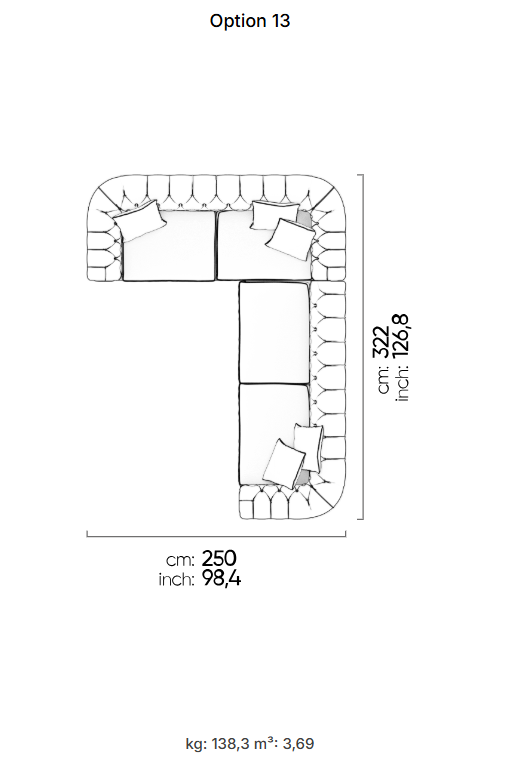 50 готови конфигурации на модулен диван «Aspendos»