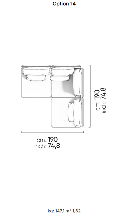 53 готови конфигурации на модулен диван «Fox»