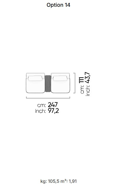 26 готови конфигурации на модулен диван «Kyoto»