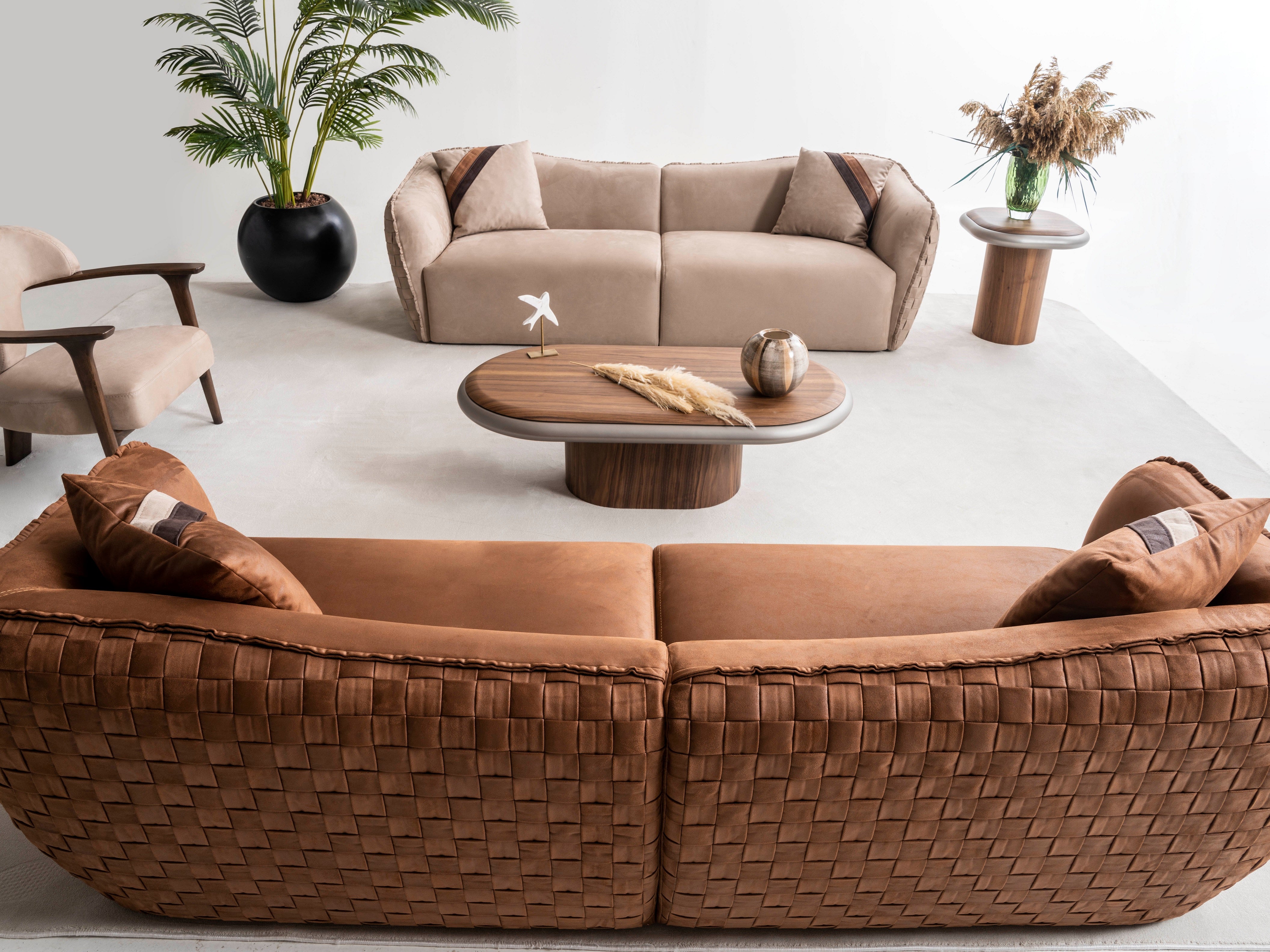 Триместен диван «Balder» + 2 декоративни възглавници, ширина 240см