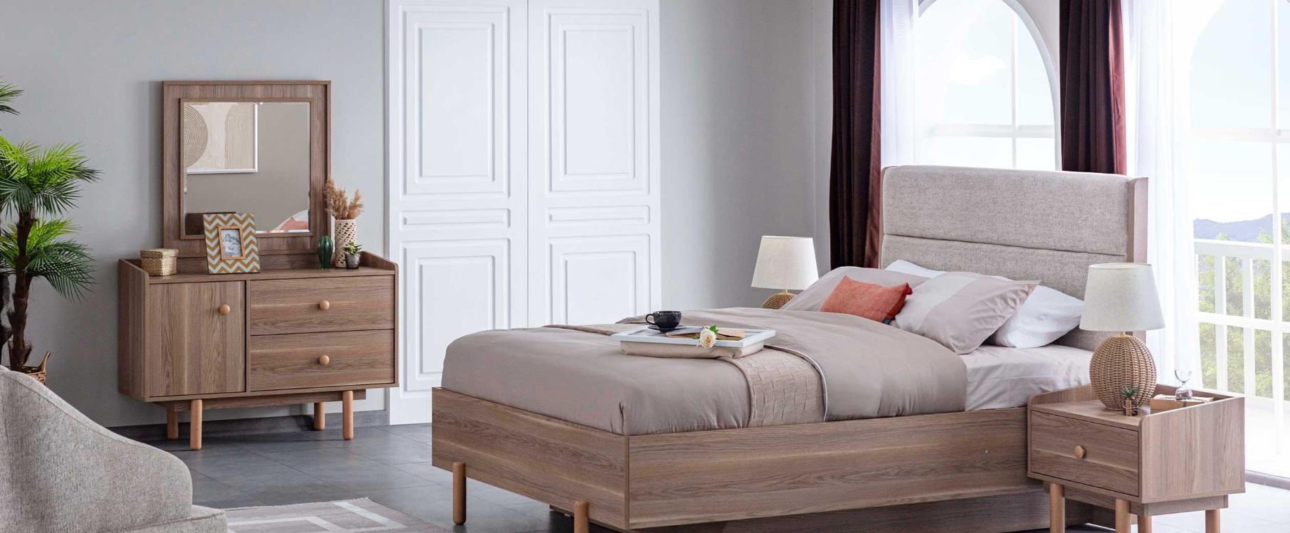 Скрин «Dolce» с две чекмеджета и шкаф, размер 123х86х45см