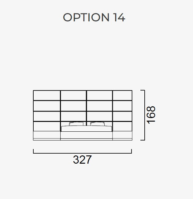Тапицирано легло «Atlanta» + модулна табла - с място за съхранение, повдигащ механизъм