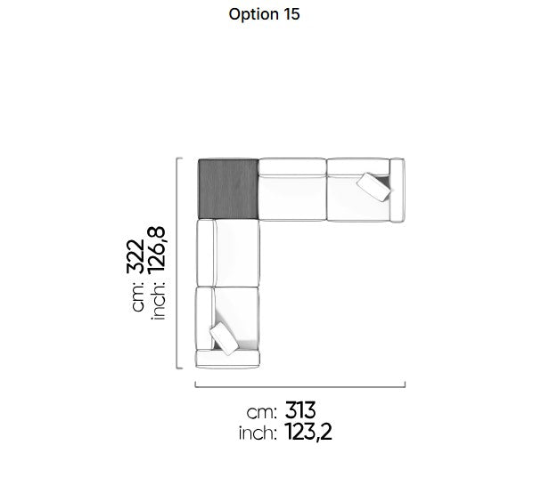 113 готови конфигурации на модулен диван «Cubic»
