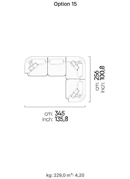 26 готови конфигурации на модулен диван «Kyoto»