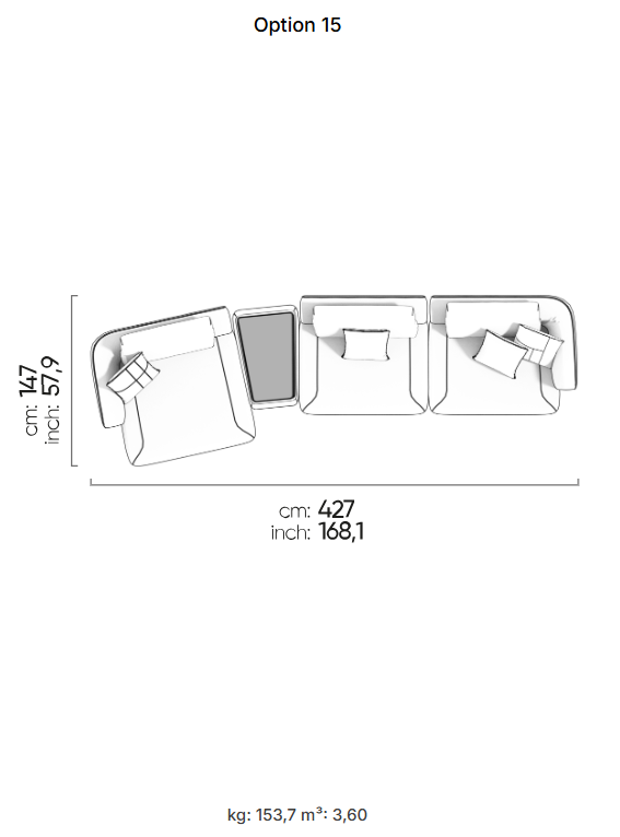 33 готови конфигурации на модулен диван «Lugano»