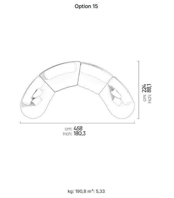 25 готови конфигурации на модулен разтегателен диван «Bon Bon»