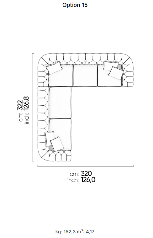 50 готови конфигурации на модулен диван «Aspendos»