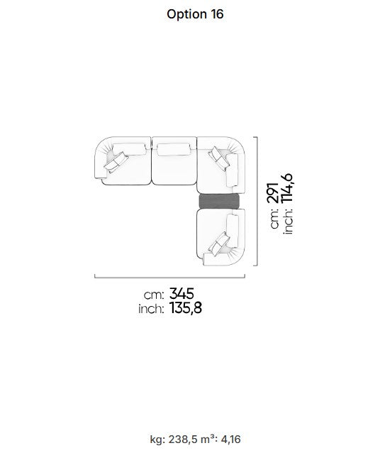 26 готови конфигурации на модулен диван «Kyoto»