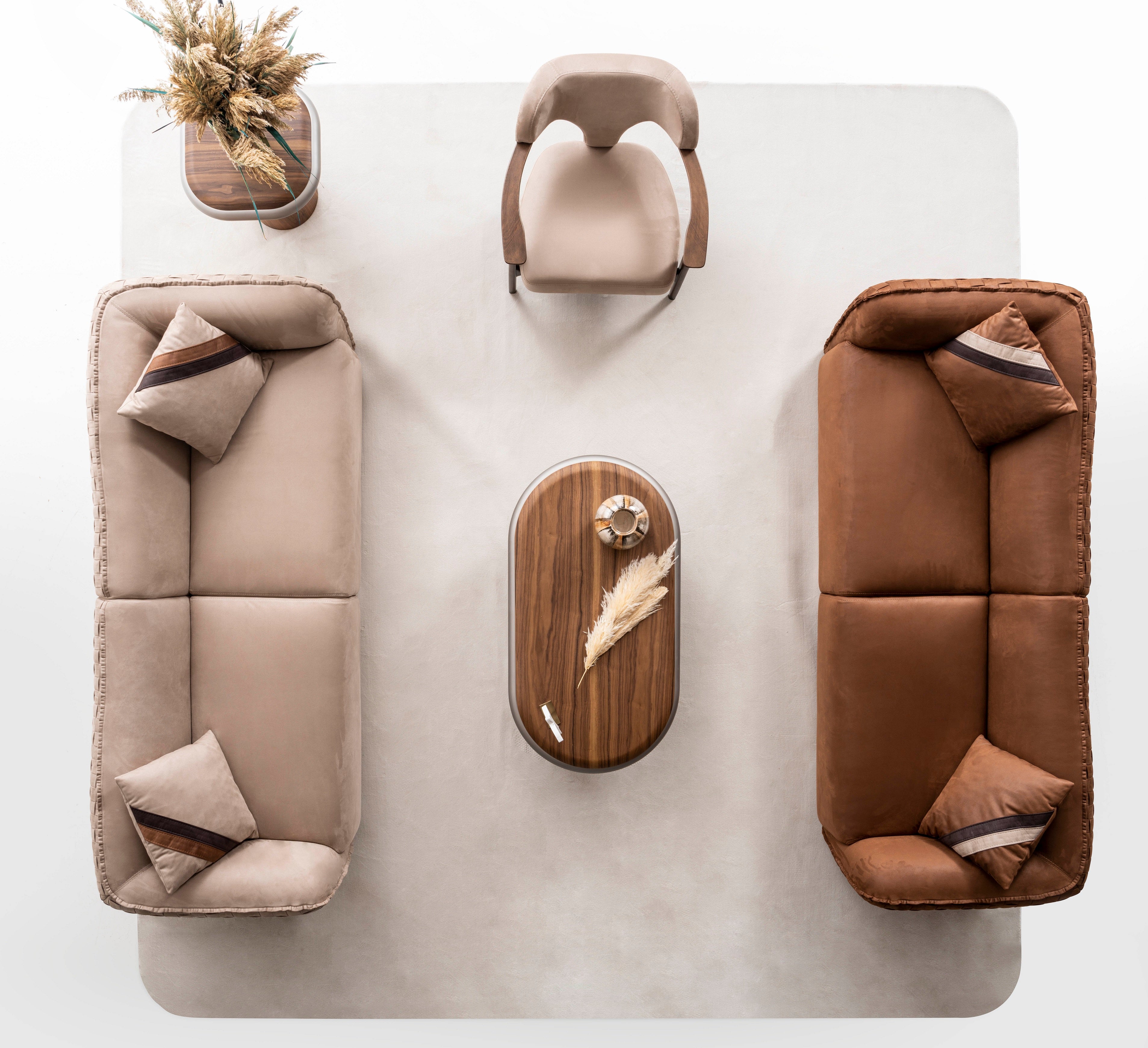 Триместен диван «Balder» + 2 декоративни възглавници, ширина 240см