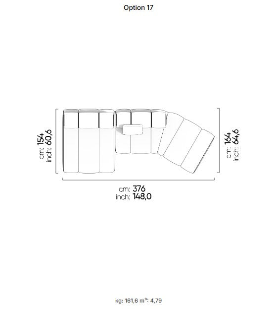 50 готови конфигурации на модулен разтегателен диван «Orion»