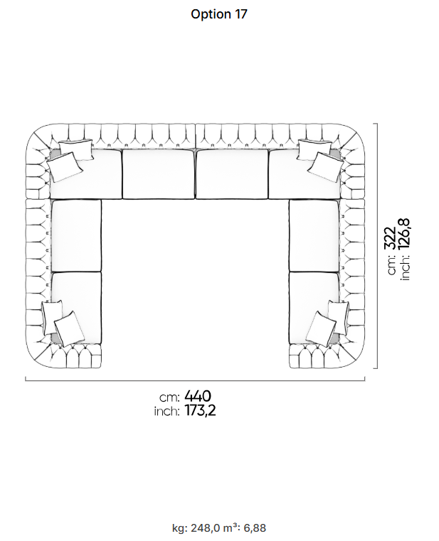 50 готови конфигурации на модулен диван «Aspendos»
