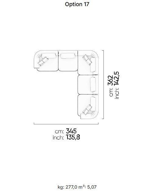 26 готови конфигурации на модулен диван «Kyoto»