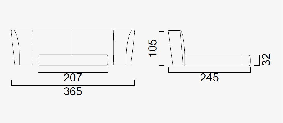 Тапицирано легло «Lugano» с ултра голяма табла, с включена подматрачна рамка
