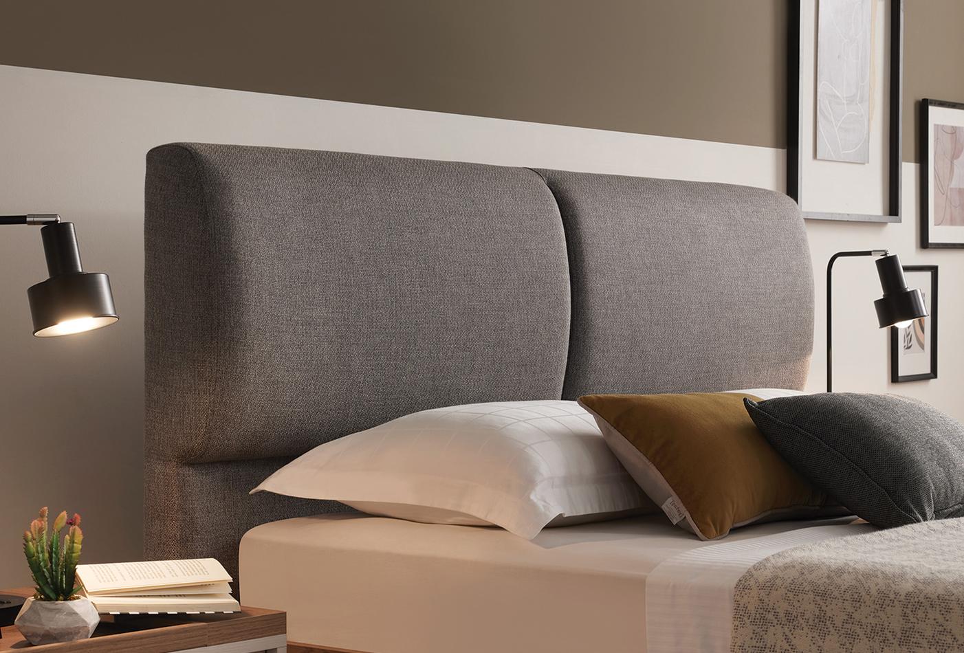 Тапицирано легло «Loreto» + табла - с място за съхранение, повдигащ механизъм, система за безшумно затваряне