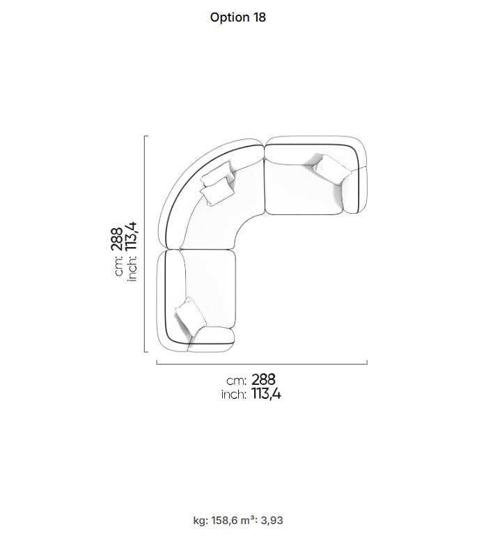 30 готови конфигурации на модулен диван «Icona» + конзолна масичка, лежанка