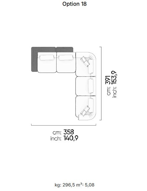 26 готови конфигурации на модулен диван «Kyoto»