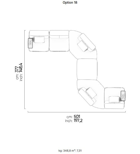 30 готови конфигурации на модулен разтегателен диван «Da Vinci»