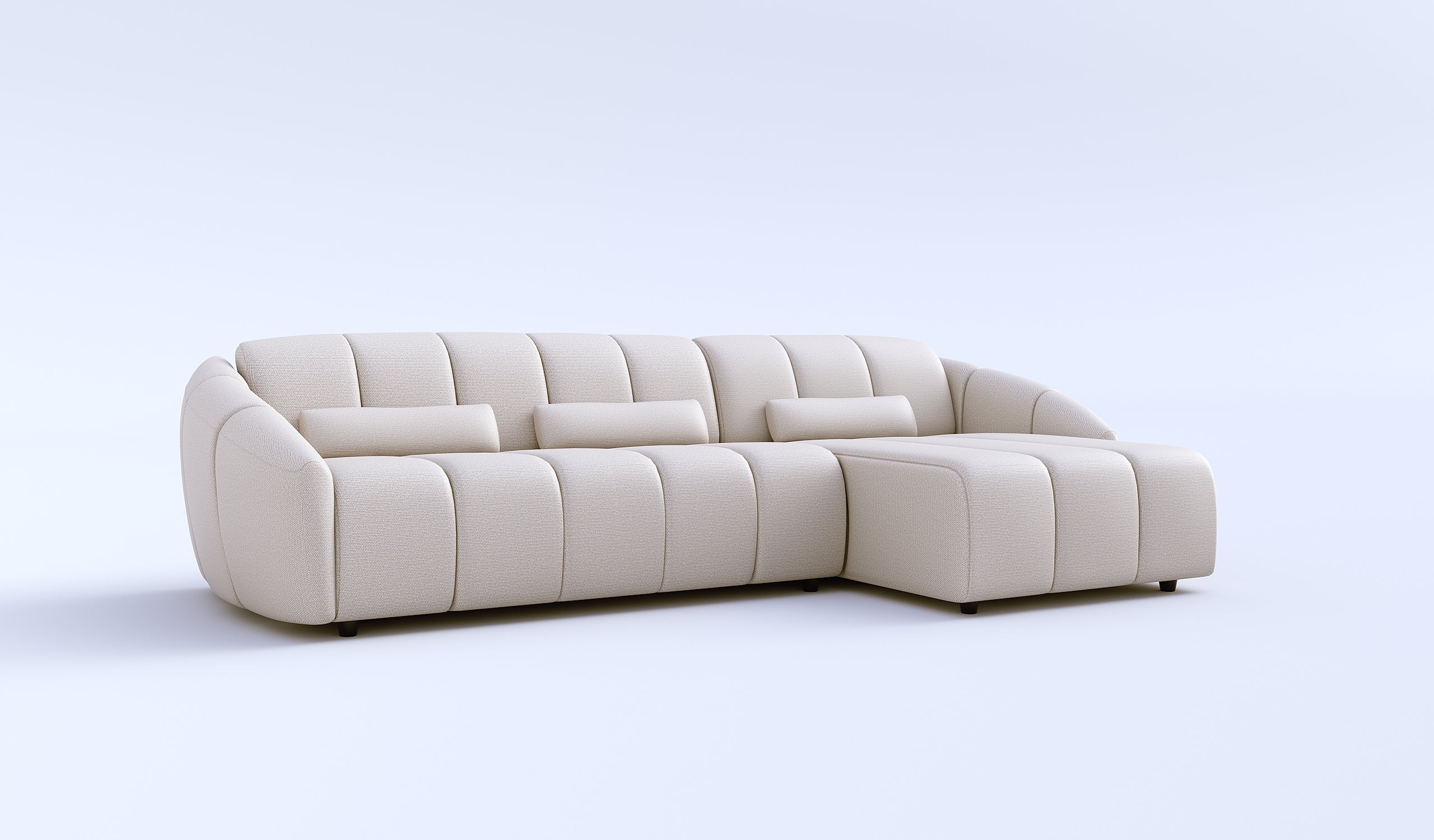 Ъглов разтегателен диван - легло «Melody» + три декоративни възглавници, ширина 315см