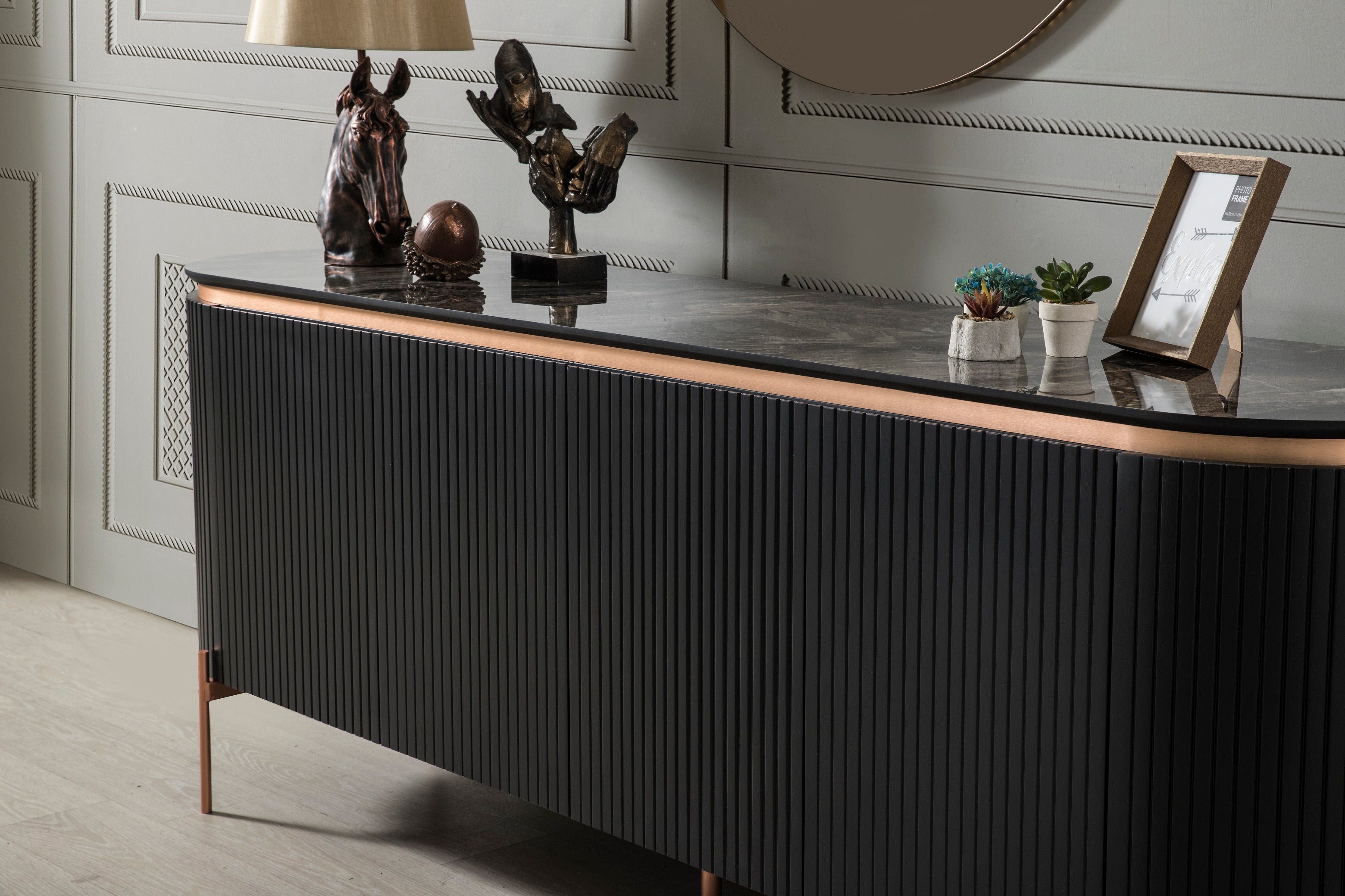 Бюфет «Tesla Black» с размер 208х78х52см