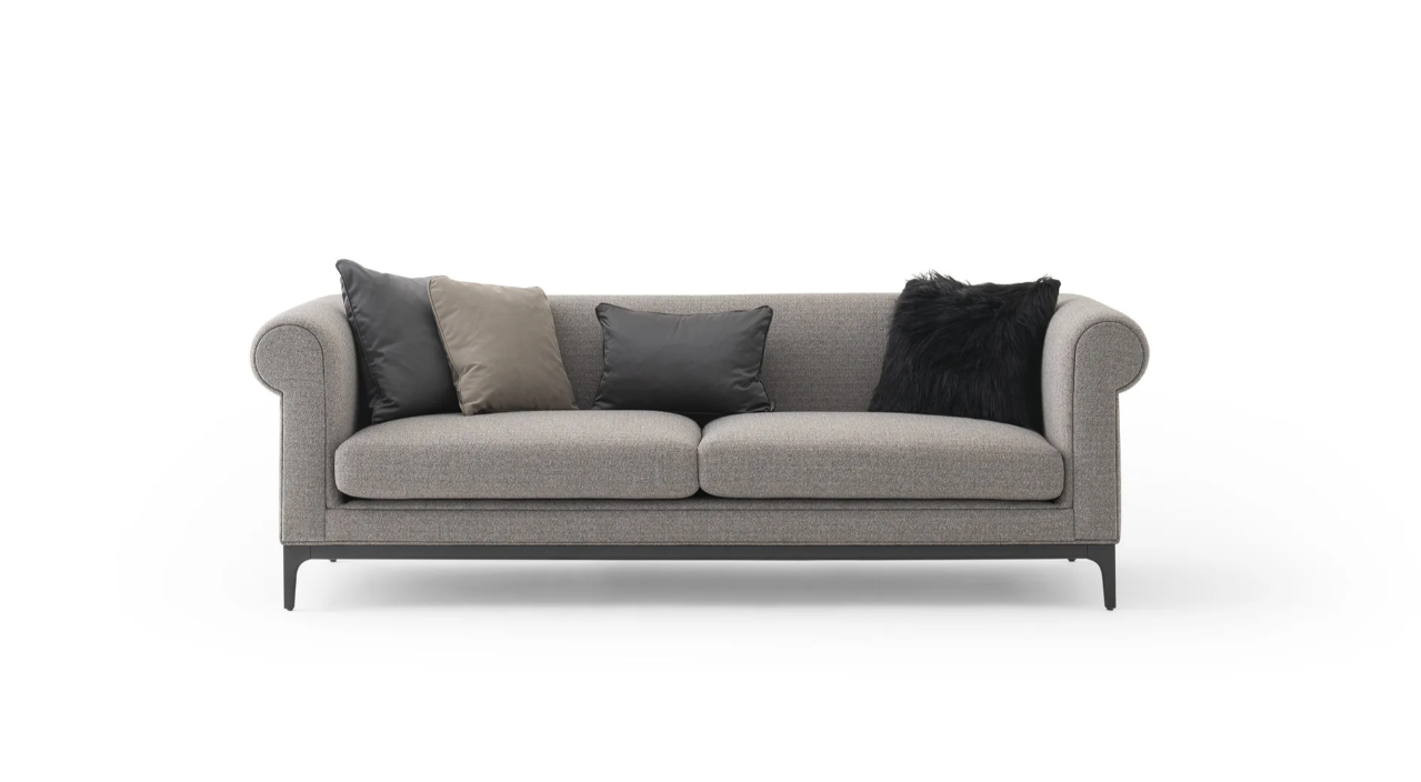 Триместен диван «Opera» + 4 декоративни възглавници, ширина 224см