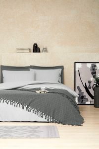 Двоен спален комплект «Natural» с пике, 5 части, ранфорс