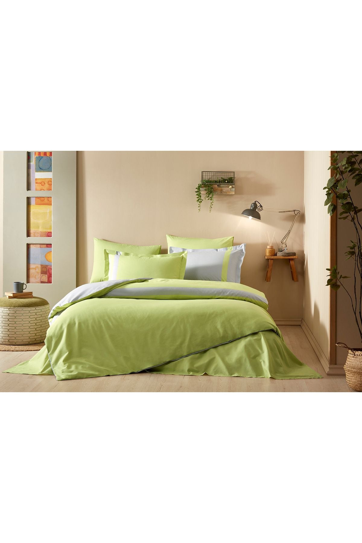 Двоен спален комплект «Colour Stripe» - 4 части, ранфорс