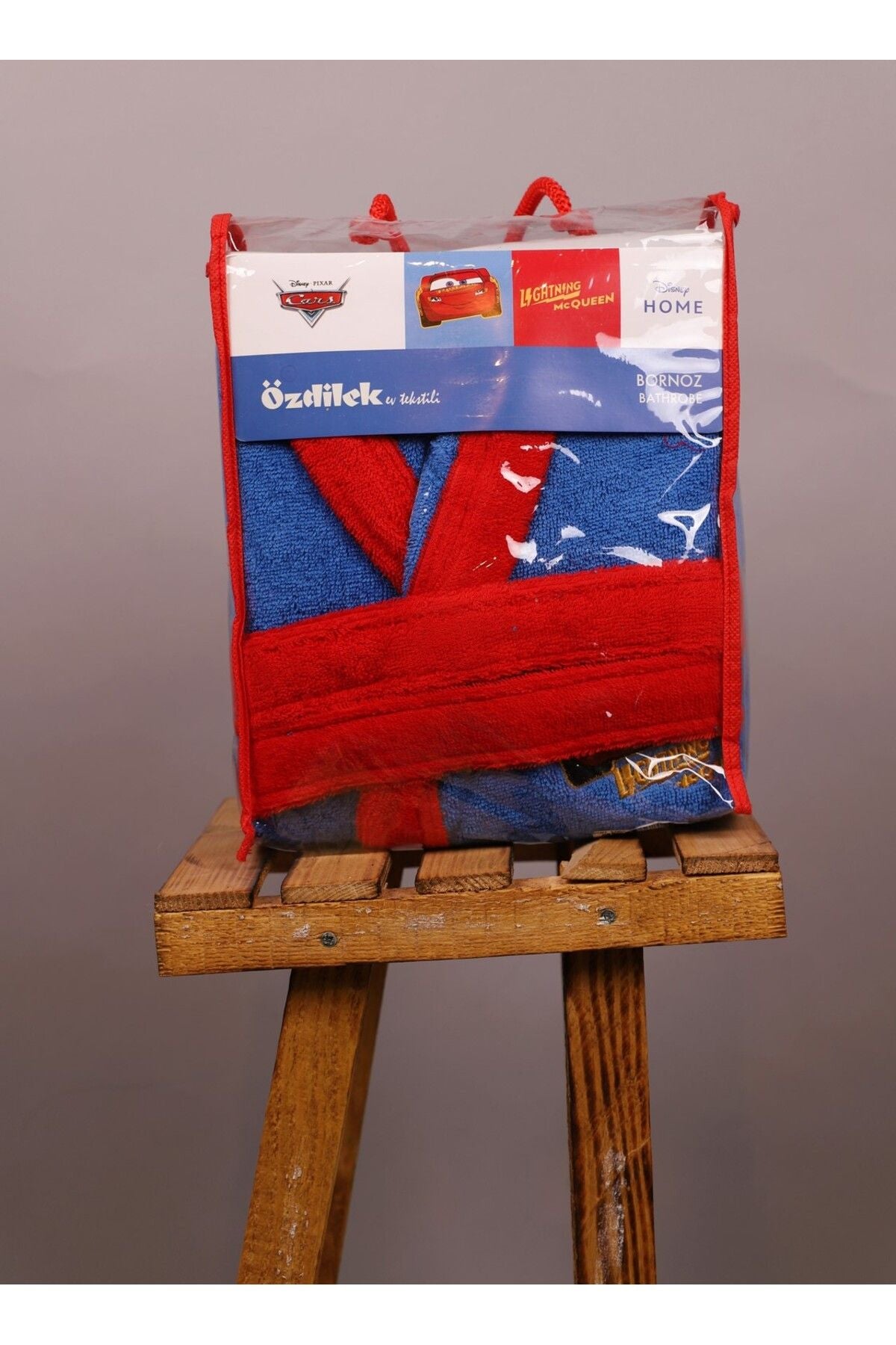 Детски комплект за баня «Cars Mc Queen Blue» - памук, възраст 5-6г