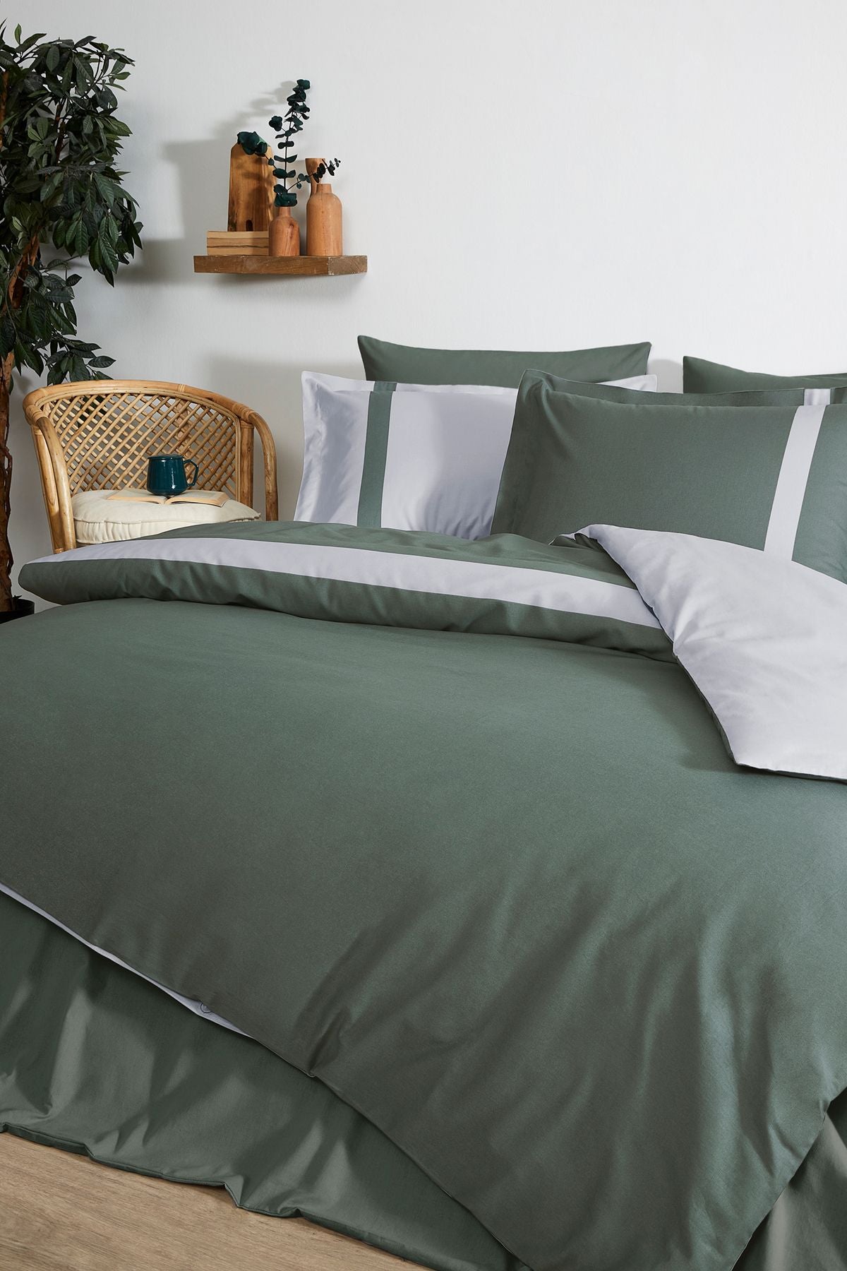 Двоен спален комплект «Colour Stripe» - 4 части, ранфорс