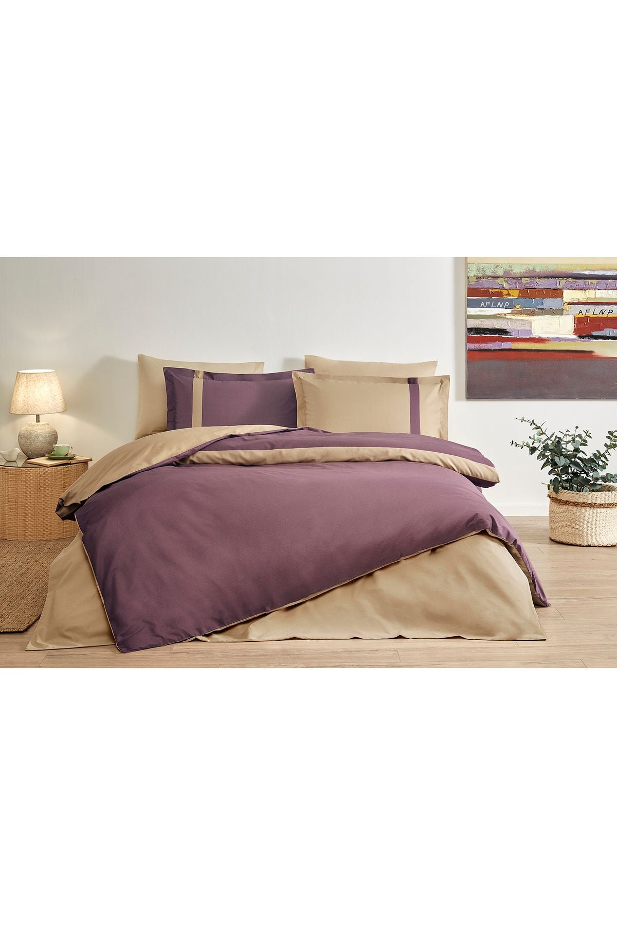 Двоен спален комплект «Colour Stripe» - 4 части, ранфорс