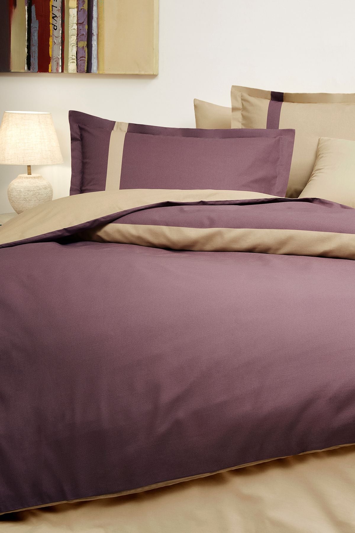 Двоен спален комплект «Colour Stripe» - 4 части, ранфорс