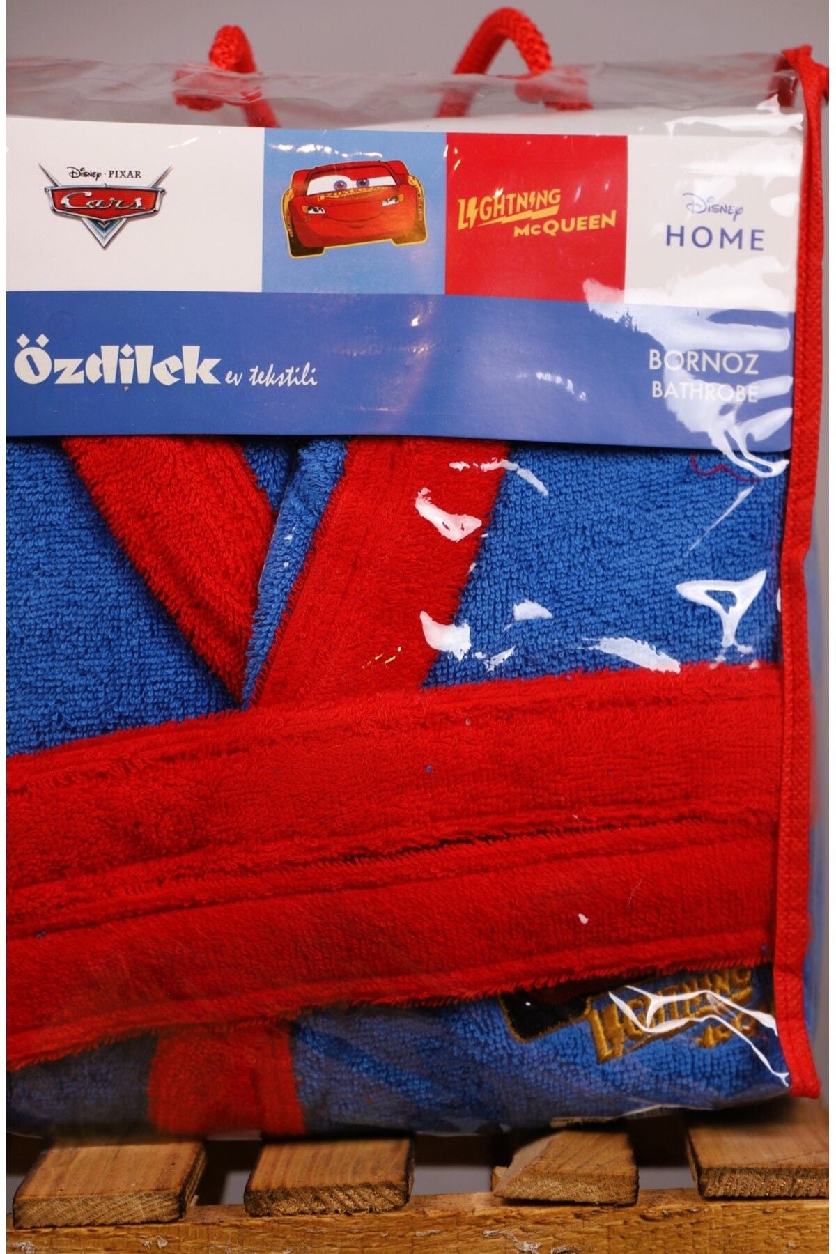 Детски комплект за баня «Cars Mc Queen Blue» - памук, възраст 5-6г