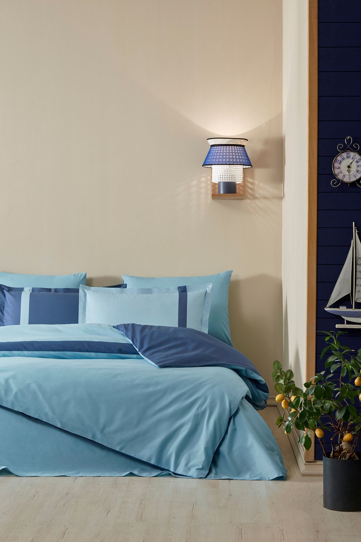 Двоен спален комплект «Colour Stripe» - 4 части, ранфорс