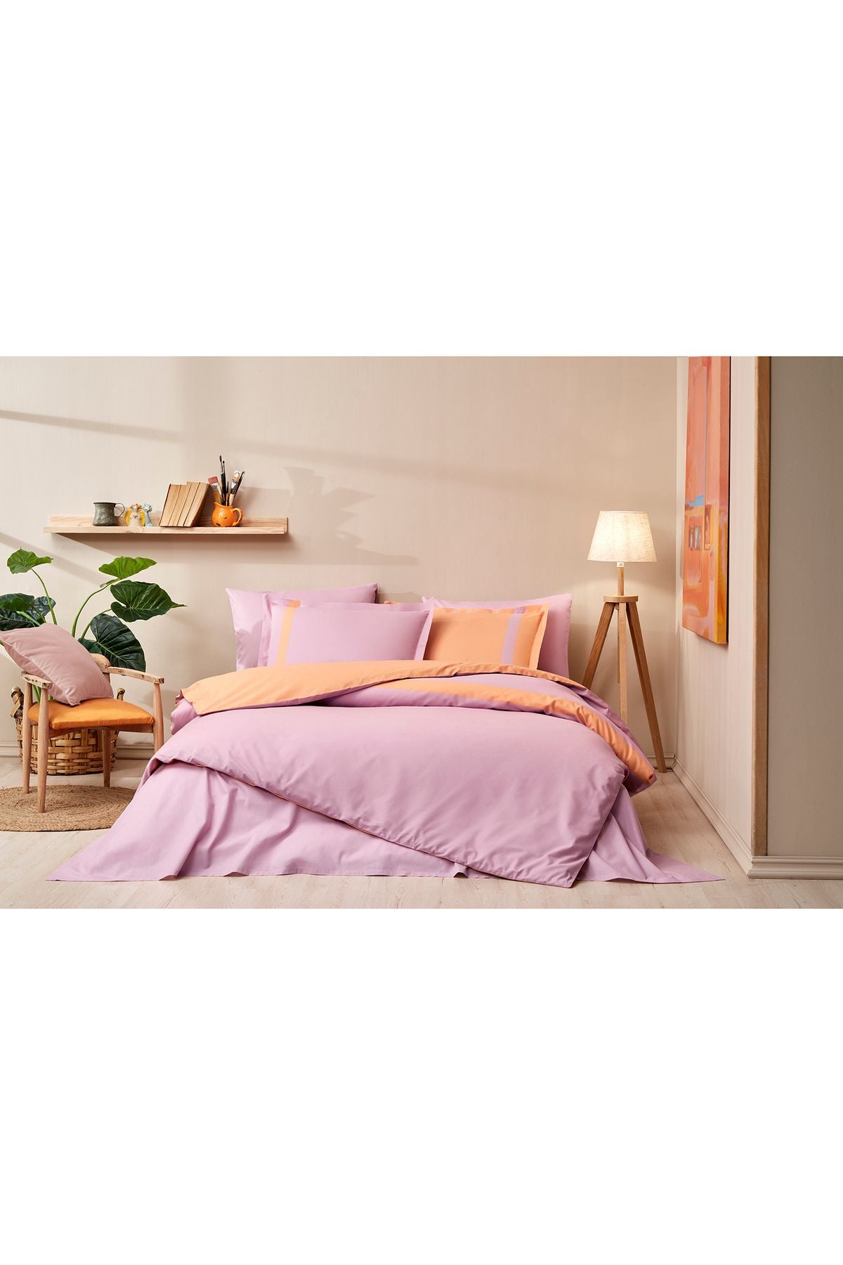 Двоен спален комплект «Colour Stripe» - 4 части, ранфорс