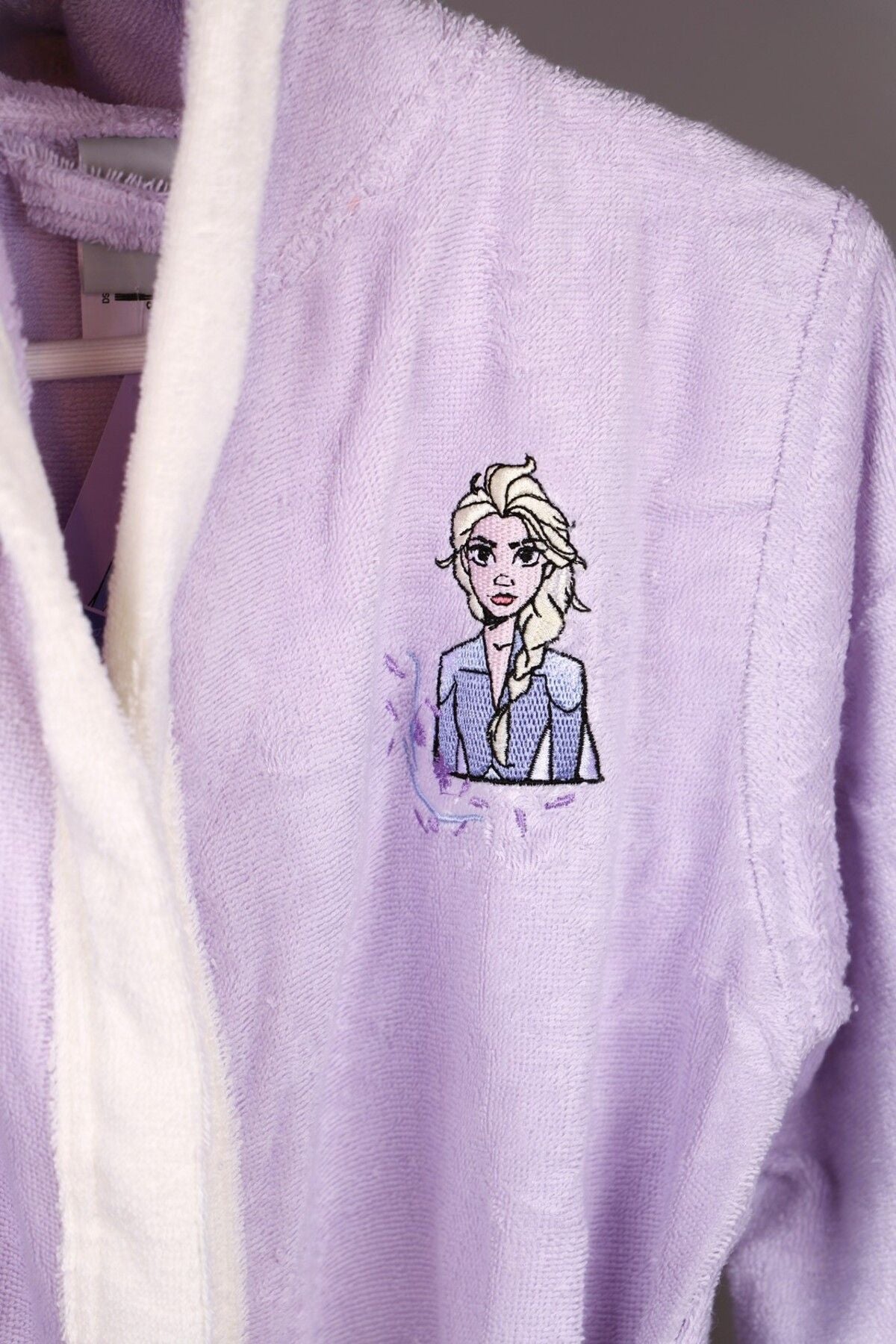 Детски халат за баня «DSNY Frozen Leaf Lila» - памук, възраст 9-10 г.