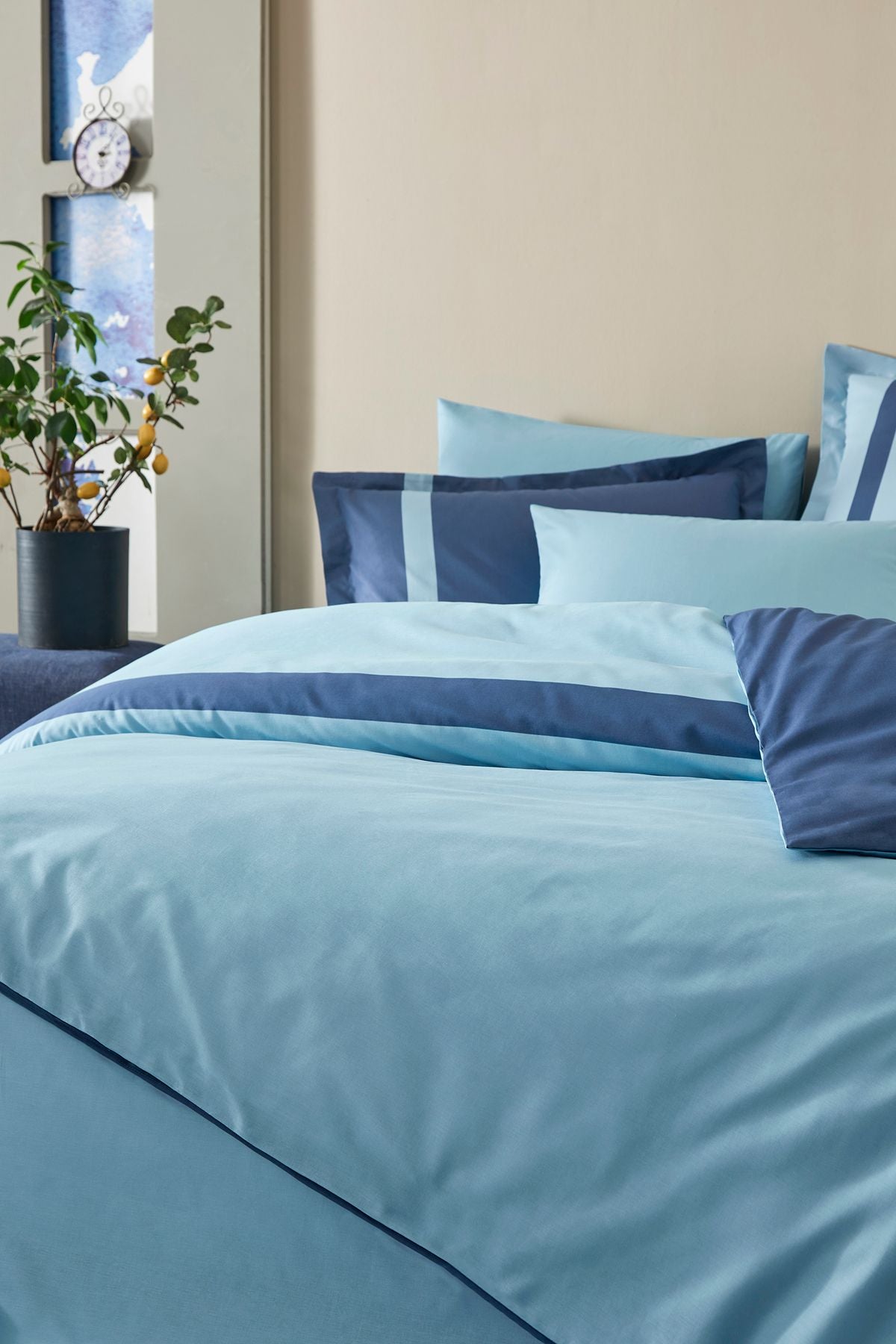 Двоен спален комплект «Colour Stripe» - 4 части, ранфорс