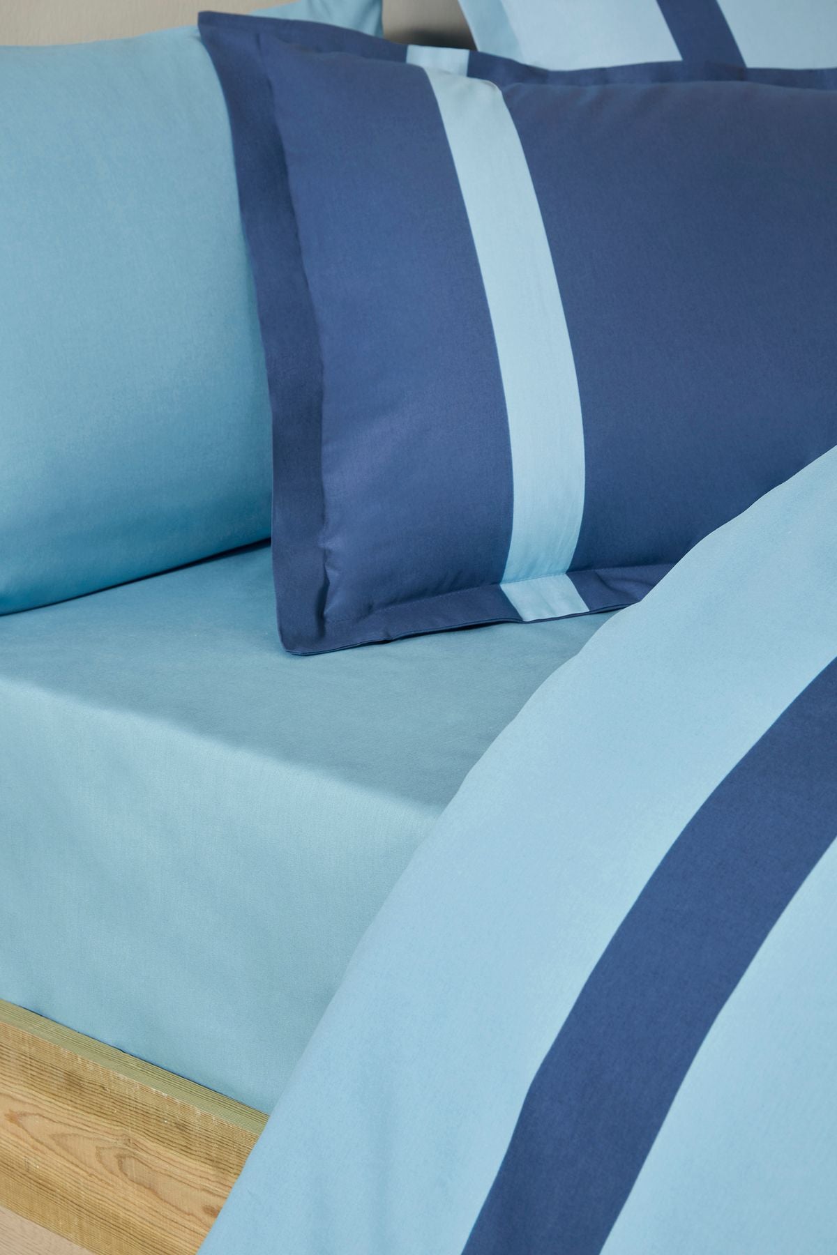 Двоен спален комплект «Colour Stripe» - 4 части, ранфорс