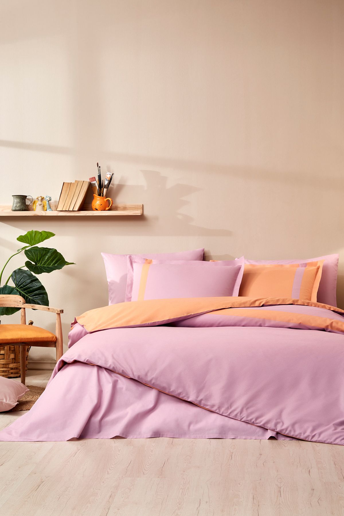 Двоен спален комплект «Colour Stripe» - 4 части, ранфорс