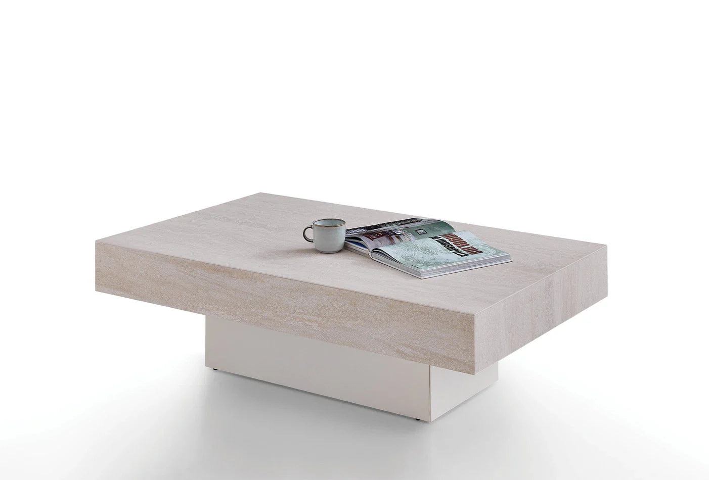 Холна маса «Costa» с травертин, размер 130х38х80см