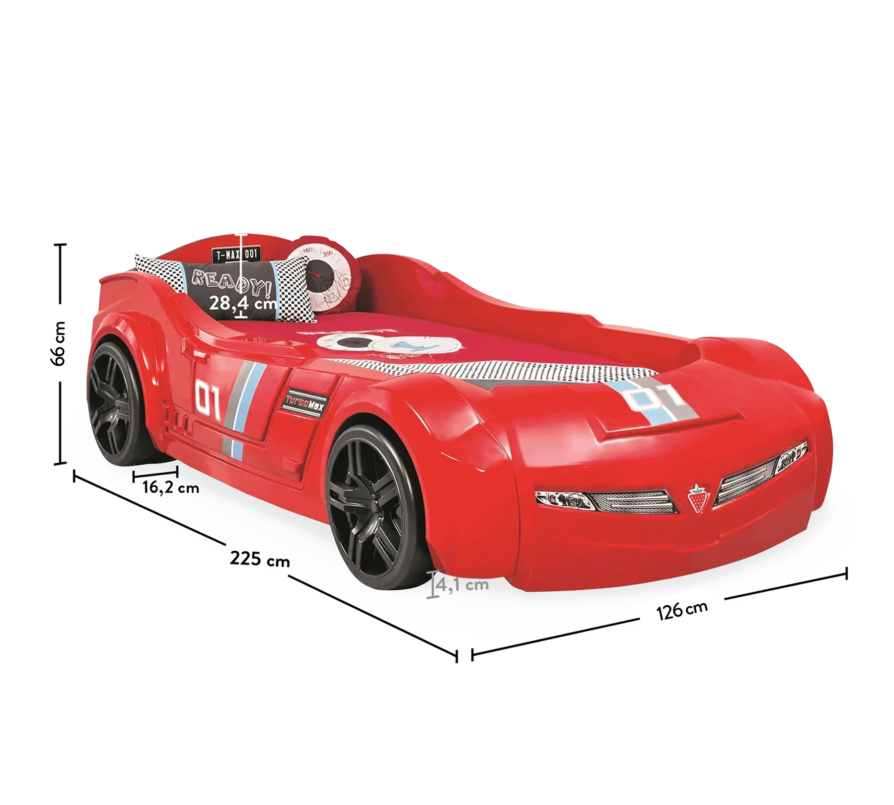 Детско легло-кола Turbo Max Carbed (90x195 см)