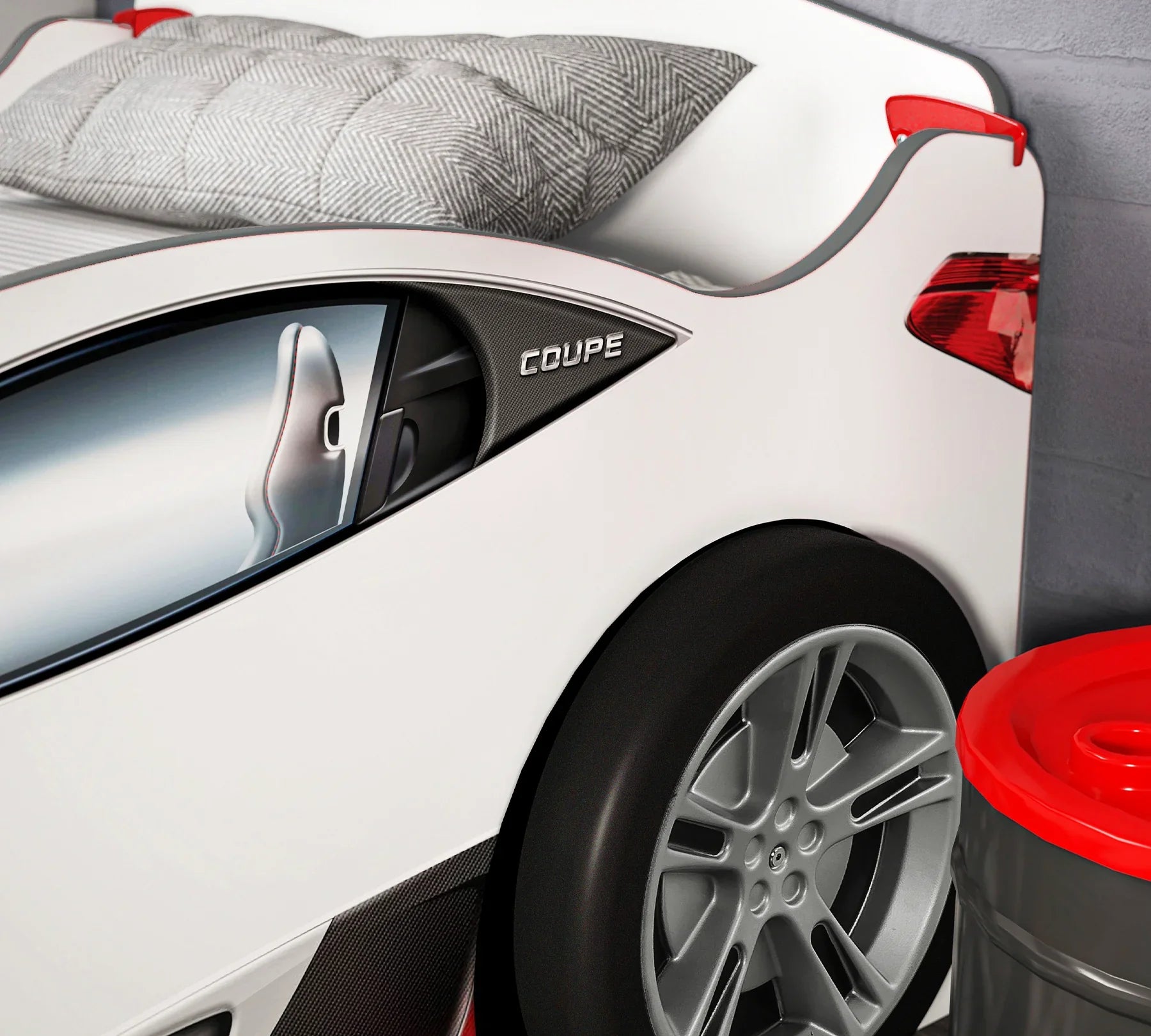 Детско легло-кола Coupe (с приятел) (бяло) (90/190 - 90/180см)