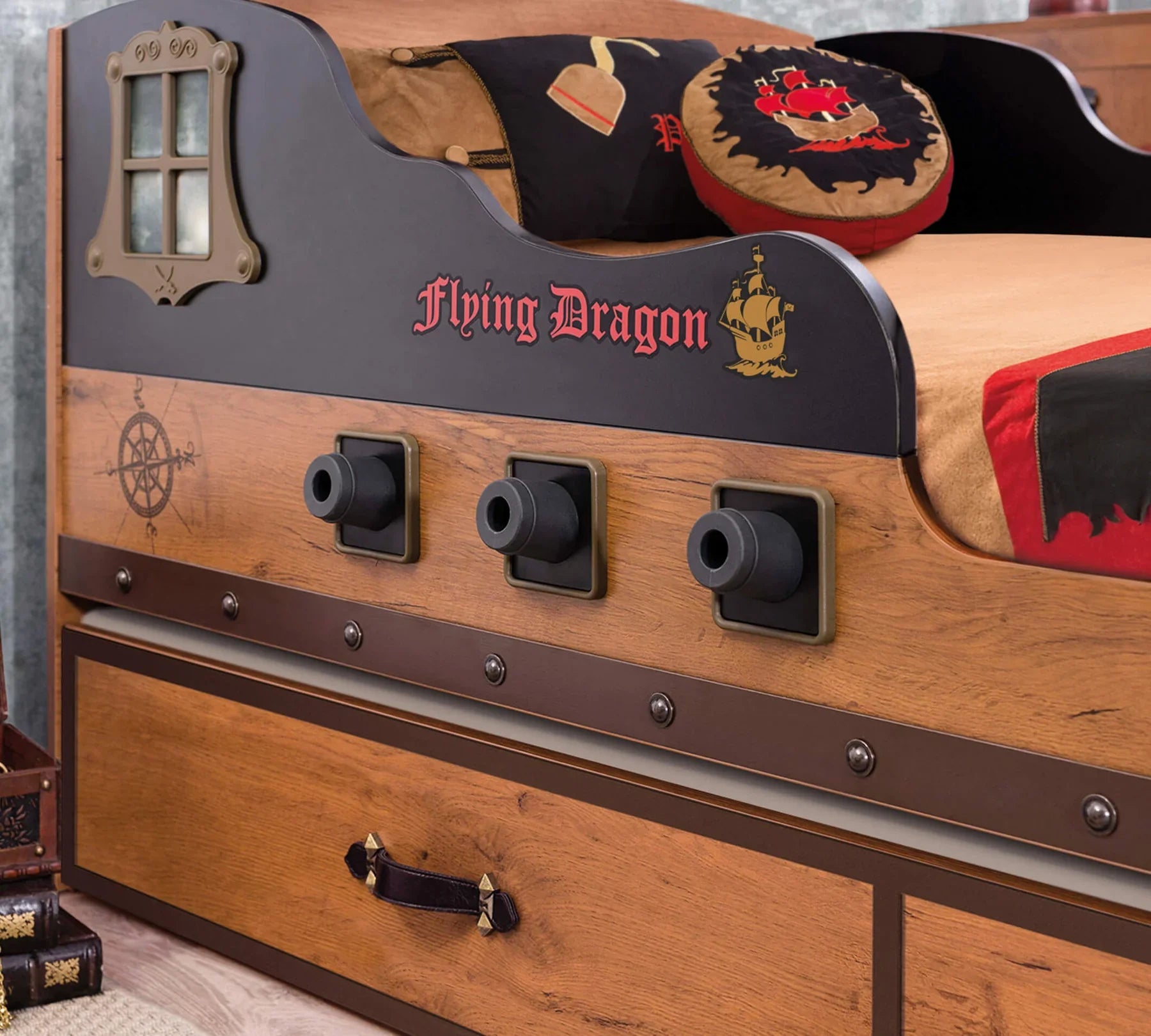 Легло-кораб «Pirate S» за матрак 90х190см