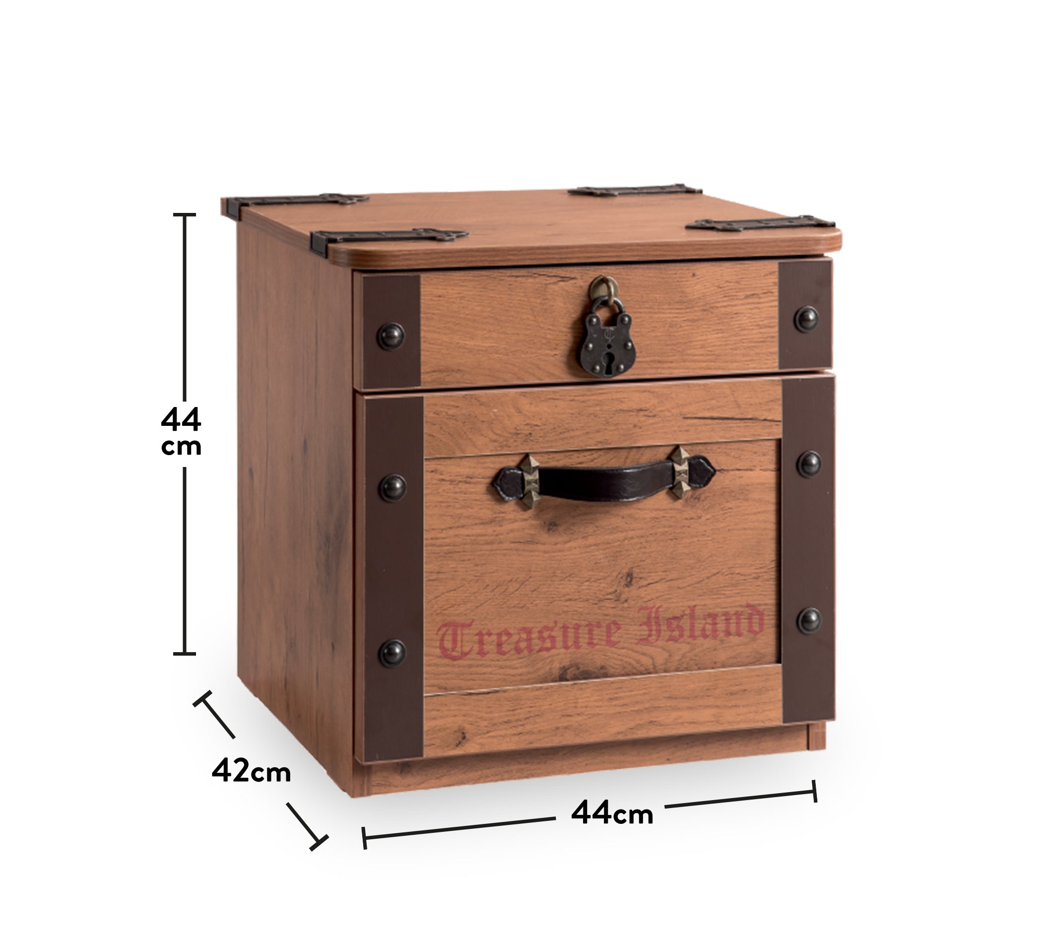 Нощно шкафче «Pirate» + две чекмеджета, размер 44х44х42см