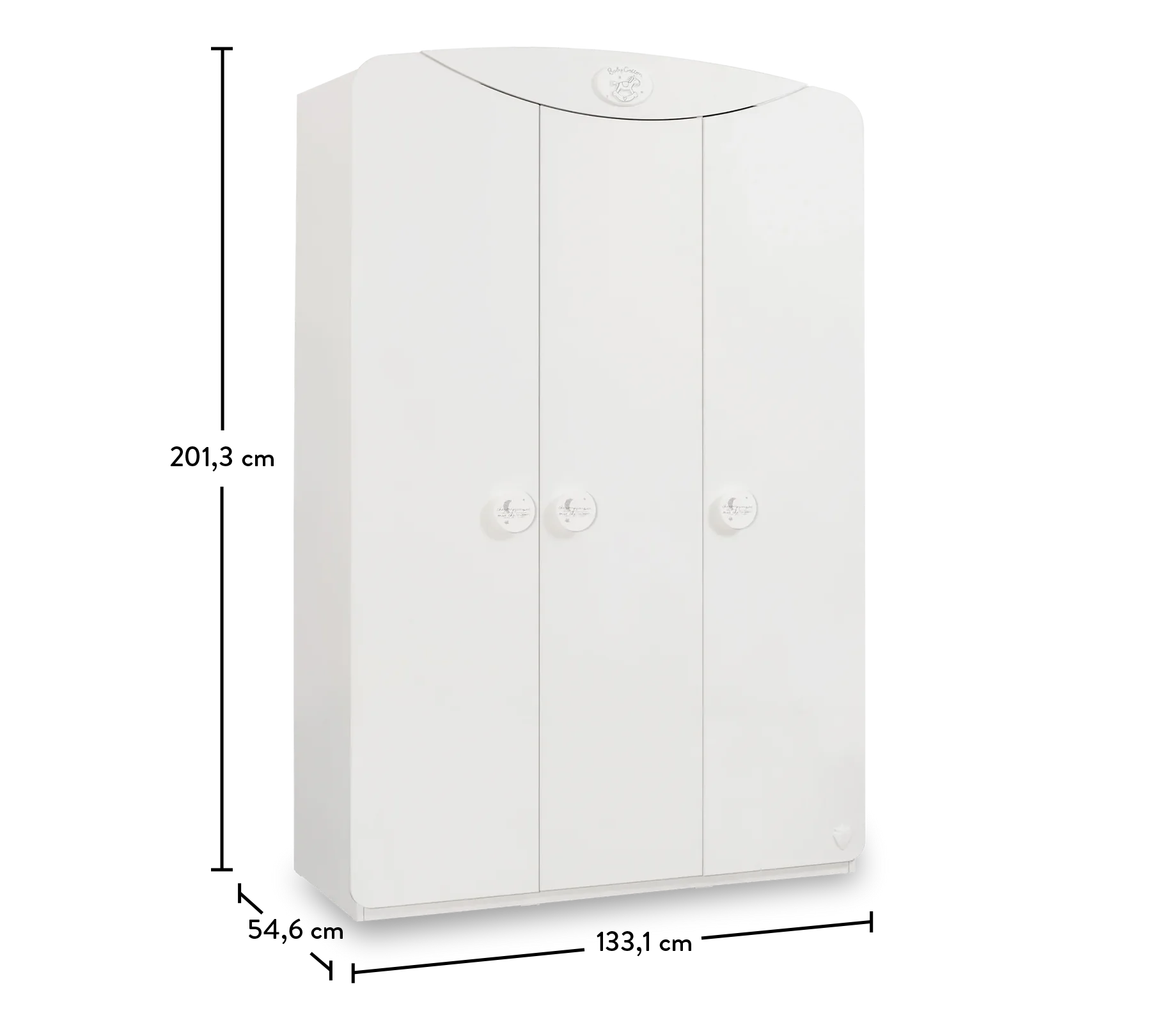 Трикрилен гардероб «Baby Cotton Sl» - ширина 133см