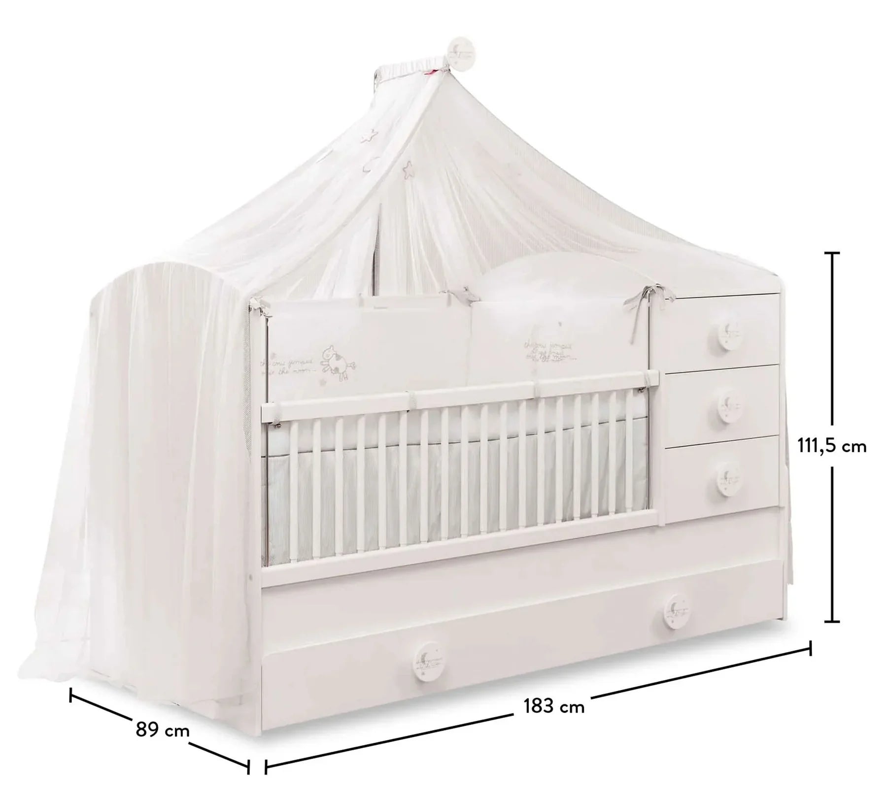 Трансформираща бебешка кошара Baby Cotton Sl (80/180см)