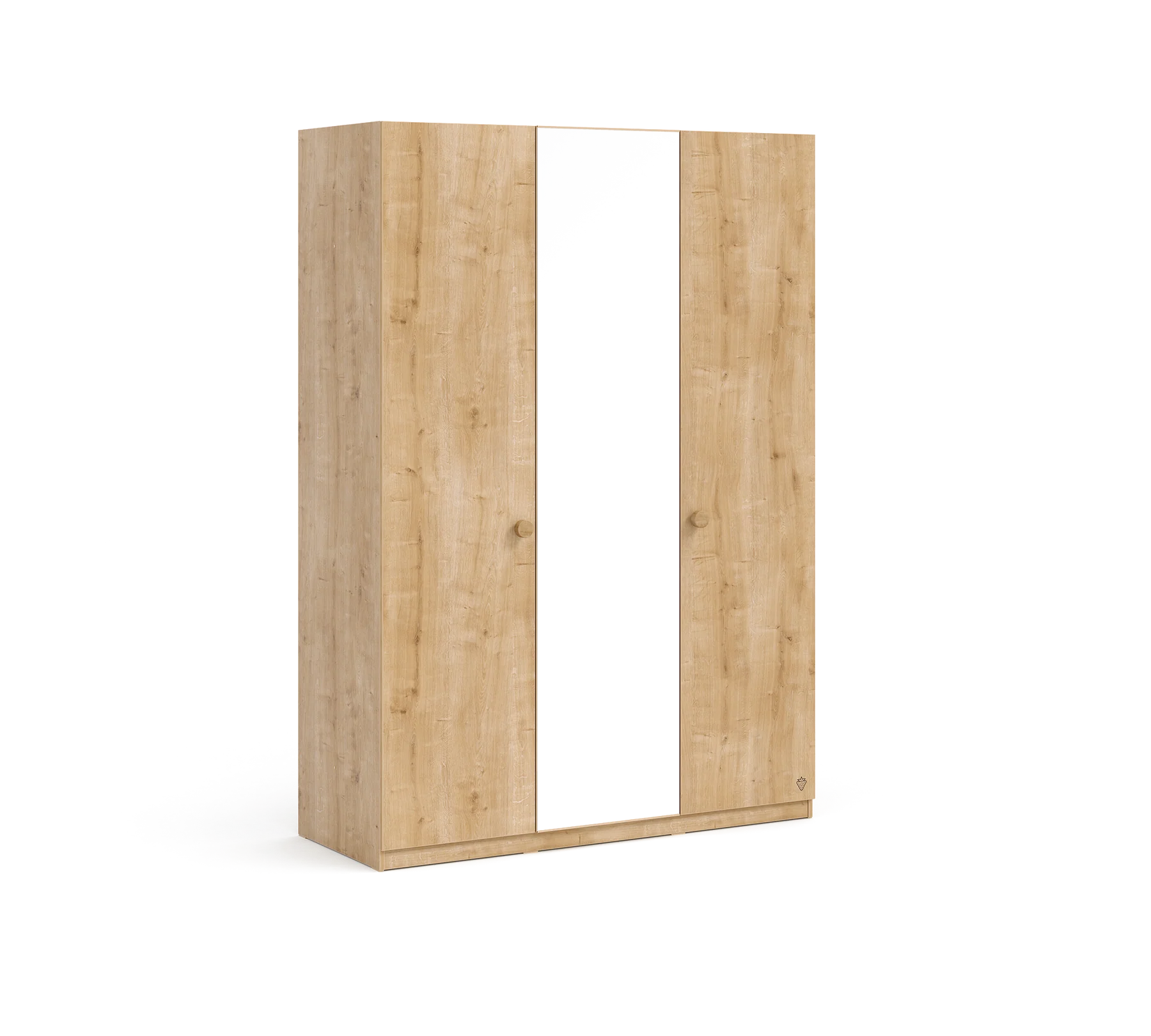 Модулен гардероб «Mocha» - 3 модула, с огледало, със защита против преобръщане и вентилация