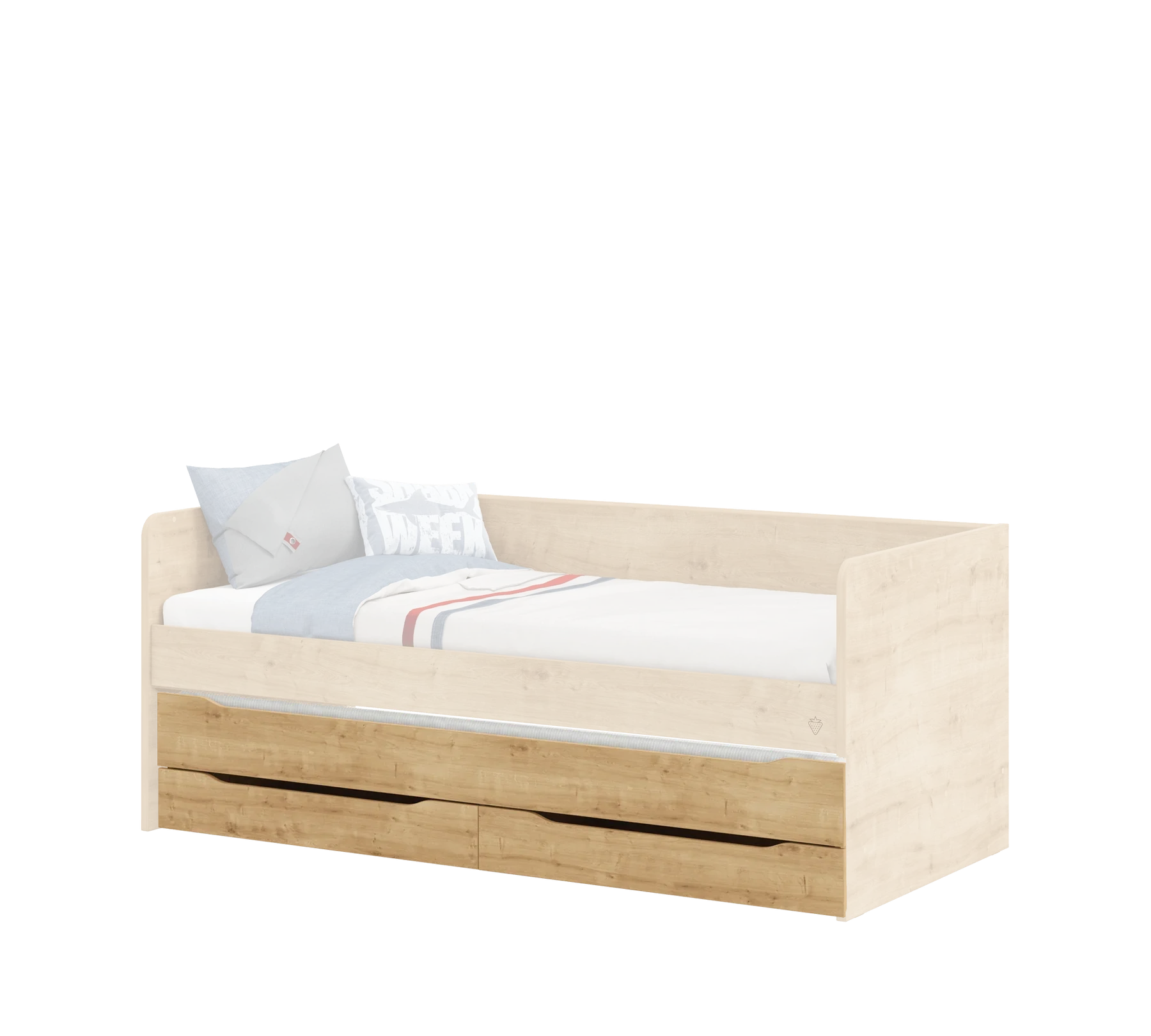 Издърпващо се легло «Studio Mocha» + чекмедже с отделения, за матрак 90x200см