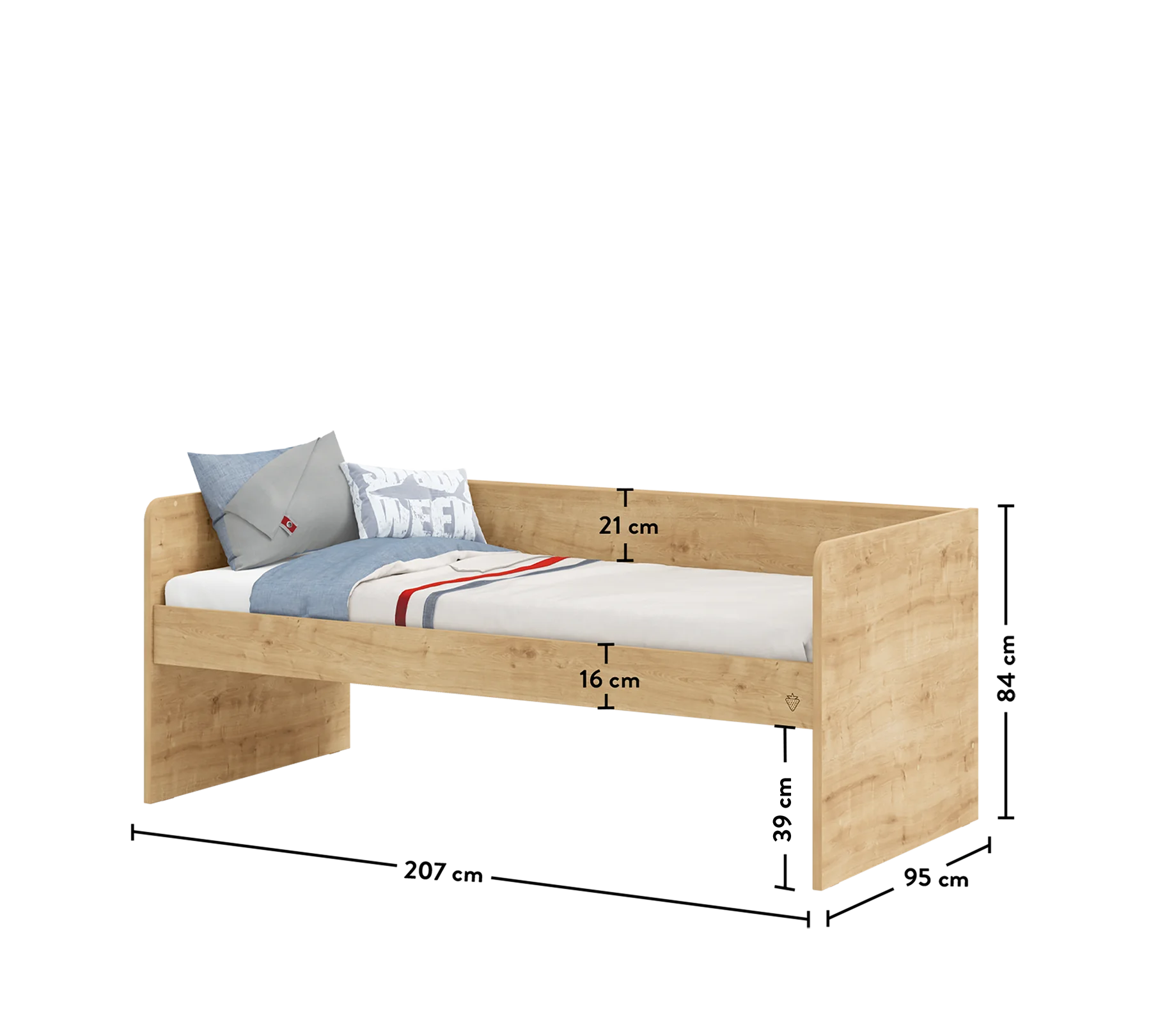 Легло за модулно двуетажно легло «Studio» за матрак 90x200см