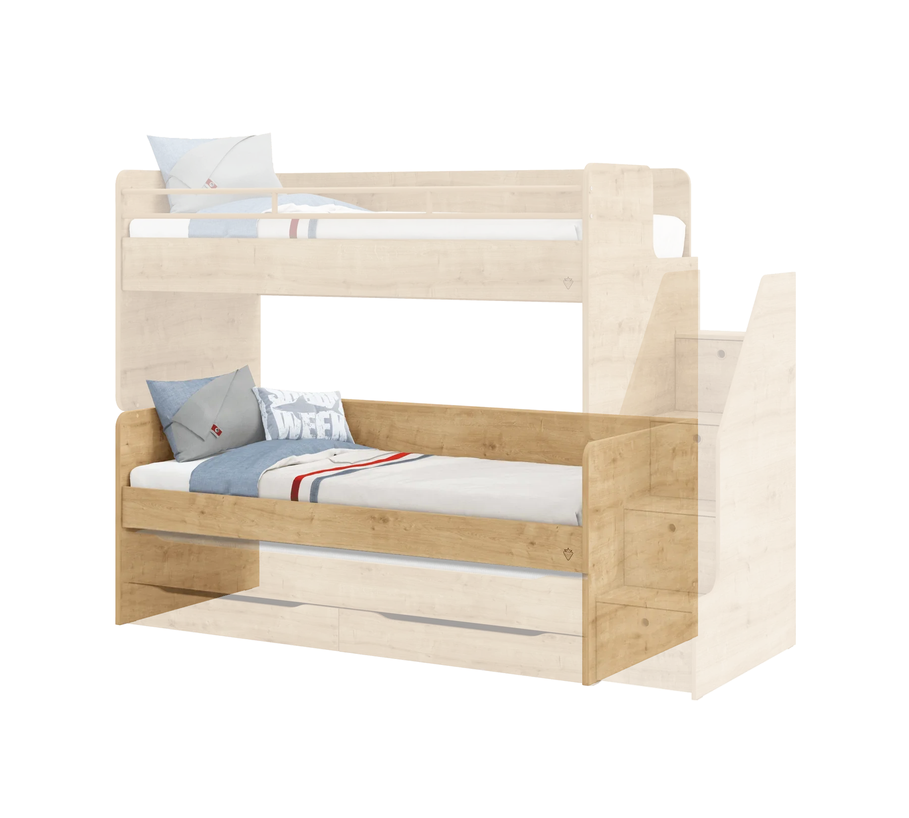 Легло за модулно двуетажно легло «Studio» за матрак 90x200см