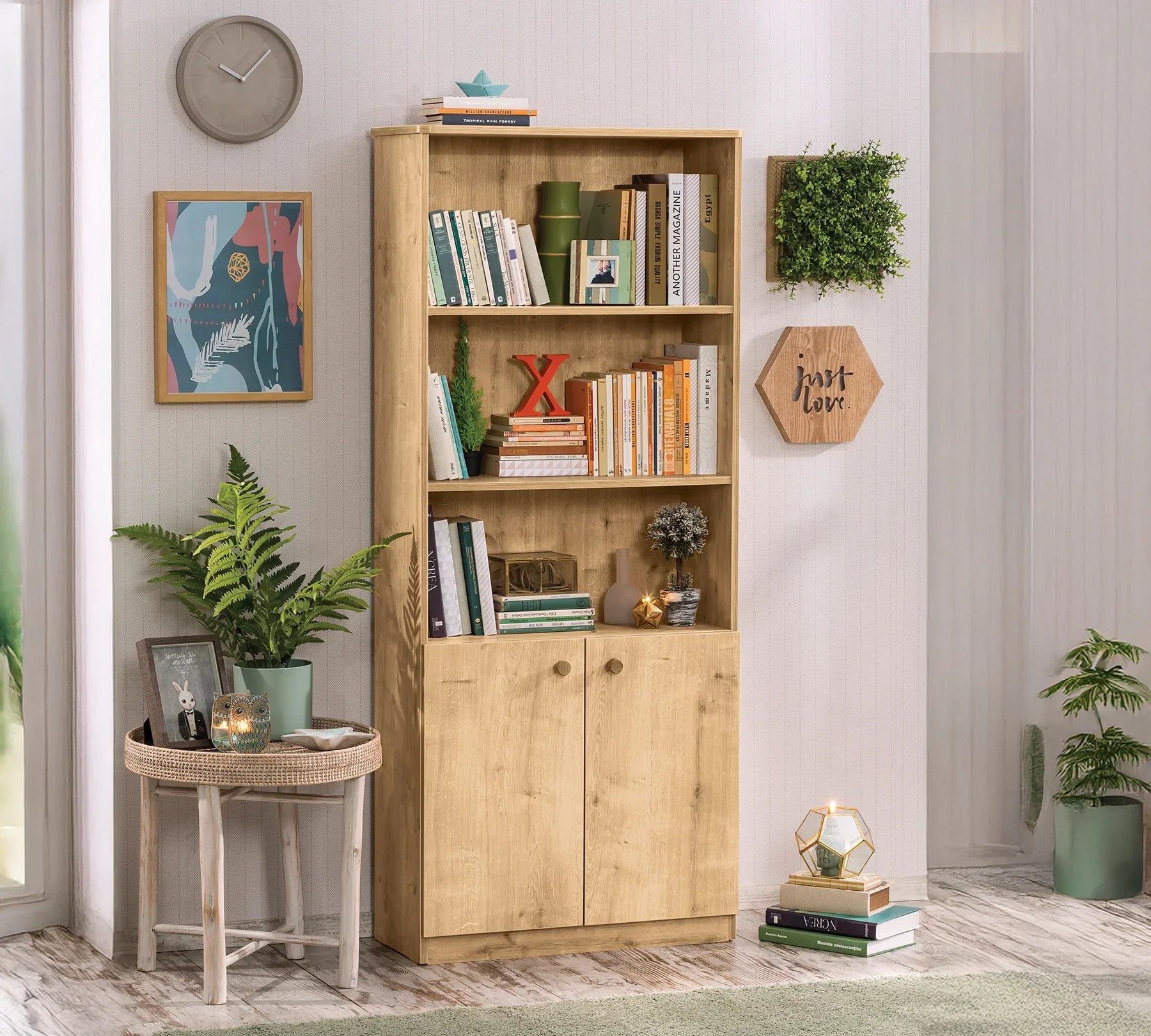 Библиотека «Mocha» с размер 72x169x33см