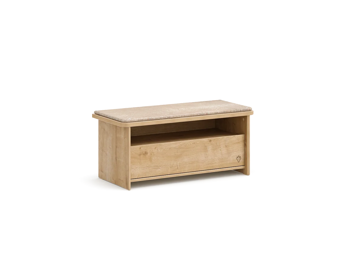 Пейка с място за съхранение «Mocha» + мека възглавница за сядане